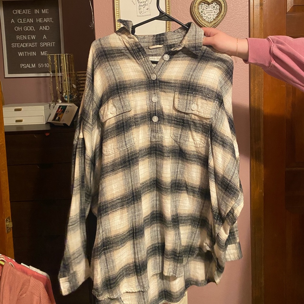 Plaid Button-Up Shirt